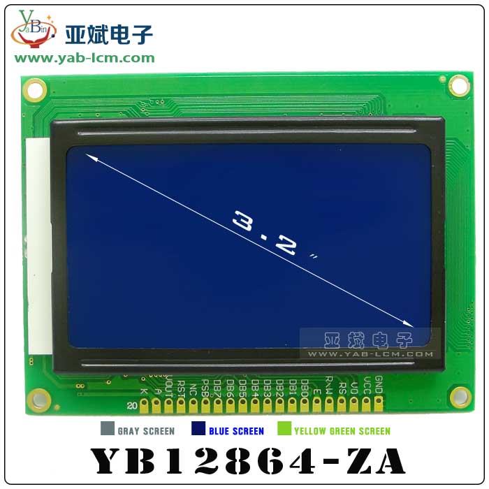 YB12864-ZA（Blue screen）