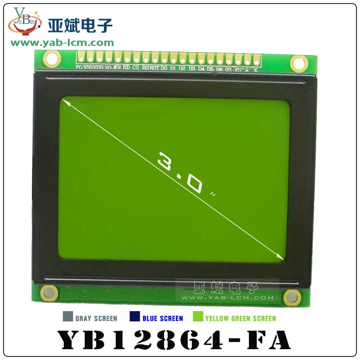 YB12864-FA（Yellow screen）