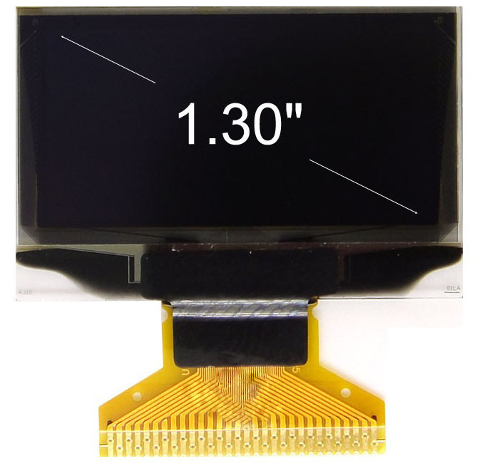 1.3寸OLED显示屏YBL2864KSWLG01/128x64点阵/并串口